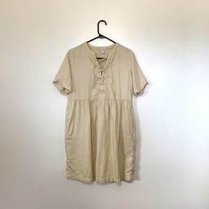 Old Navy Size S Lace-up Twill Shift Dress for Women.